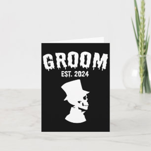 Tarjeta Novia 2024 Parejas de Skeleton Pareja Boda Hallo