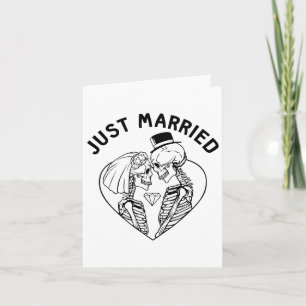 Tarjeta Novia casada Groom Skeleton Couple Halloween