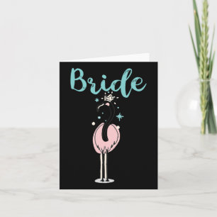 Tarjeta Novia - Cute Flamingo Bachelorette Bridal Party We