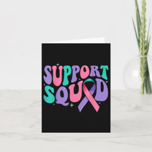 Tarjeta Novia de apoyo a Groovy Squad Thyroid Cancer Aware