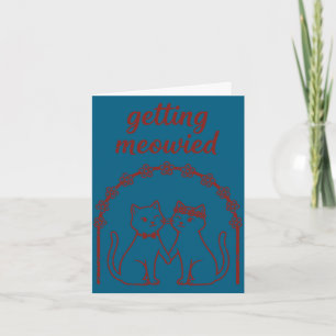 Tarjeta Novia de boda de gato meowied novio divertido larg