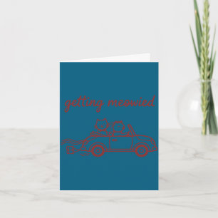 Tarjeta Novia de boda de gato meowied novio divertido larg