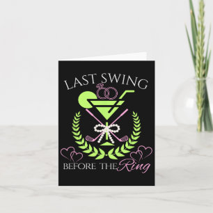 Tarjeta Novia De Golf La Última Swing Antes De La Bachelor