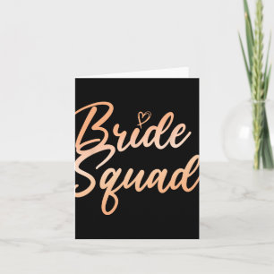 Tarjeta Novia Escuadrón de Bachelorette Bridesmaid Bridal