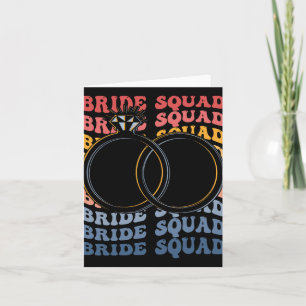 Tarjeta Novia Escuadrón Groovy Bridal Party Nodesmaid