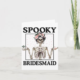 Tarjeta Novia espumosa Novia Skeleton Halloween