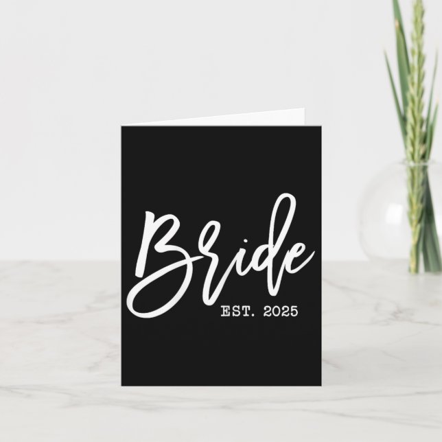 Tarjeta Novia Est 2025 Para Boda Futura Esposa Pronto (Anverso)