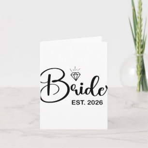 Tarjeta Novia Est. 2026 Fiancée Mrs. Wife Bachelorette Par