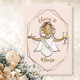 Tarjeta Novia étnica de ducha de bodas para ser tostada de
