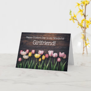 Tarjeta Novia Feliz día de las madres con tulipanes bonito