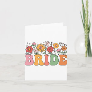 Tarjeta Novia Flor Floral Boda de fiesta de novias Bache