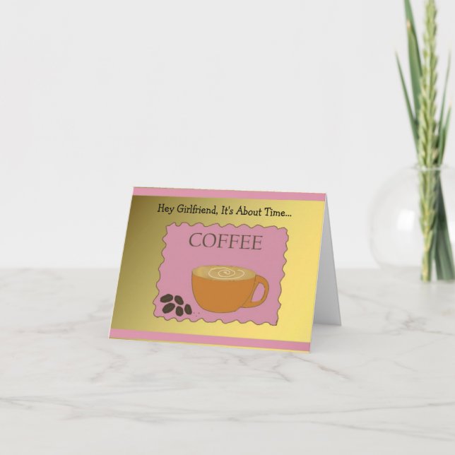 Tarjeta Novia, hora de tomar café (Anverso)