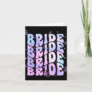 Tarjeta Novia I Do Crew Retro Groovy Bachelorette Party