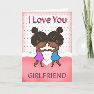 Tarjeta Novia, Lesbiana, Afroamericana adorable y cariñosa