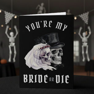Tarjeta Novia o Muere Calaveras Cumpleaños de Esposa de Ha