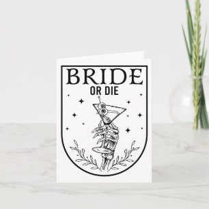 Tarjeta Novia O Muere Temblorosa Temporada Boda De Hallowe