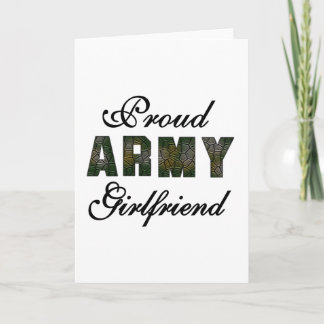 Tarjeta Novia orgullosa del ejército