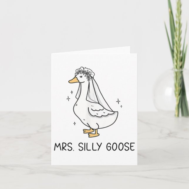 Tarjeta Novia Para Ser Boda Novia Silly Goose (Anverso)