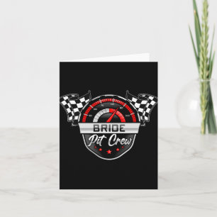 Tarjeta Novia Pit Crew Race Car Birday Party Mating Fa