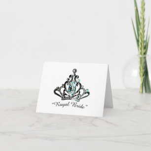 Tarjeta "Novia real" Tiara NoteCard