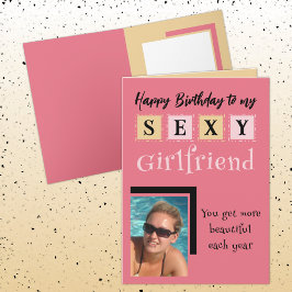 Tarjeta Novia sexy agrega cumpleaños de melocotón rosa fot