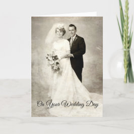 Tarjeta Novia vintage y Groom