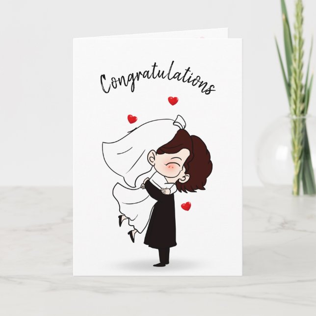 Tarjeta Novia y abrumadora felicidad (Anverso)