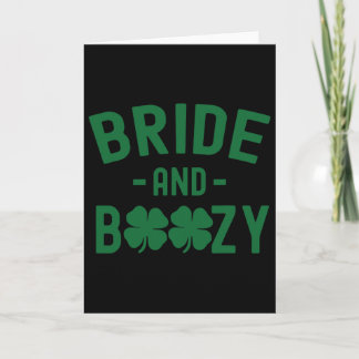 Tarjeta Novia Y Borracha Irlandesa Día De San Patricio Div
