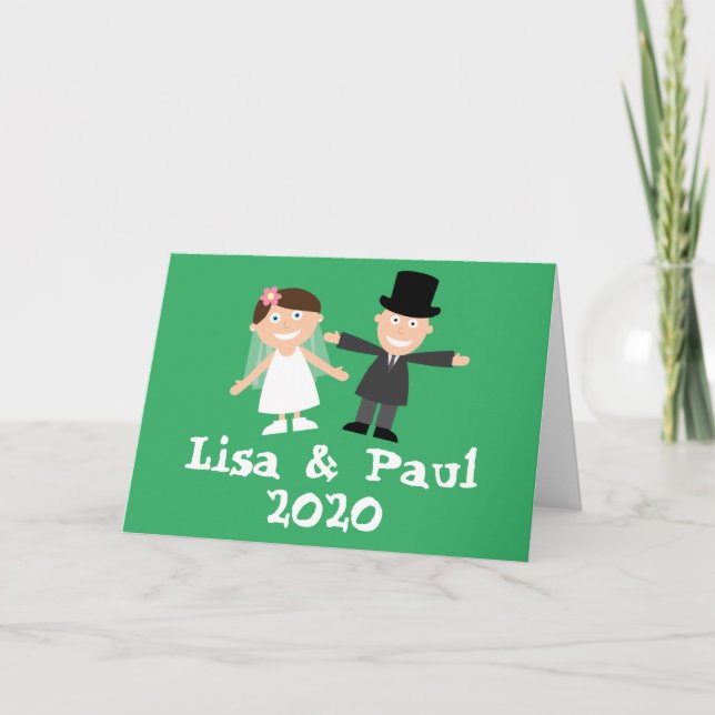 Tarjeta Novia y Groom (Anverso)