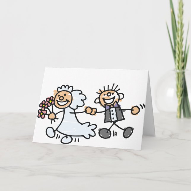 Tarjeta Novia Y Groom Boda Elope Elopement (Anverso)