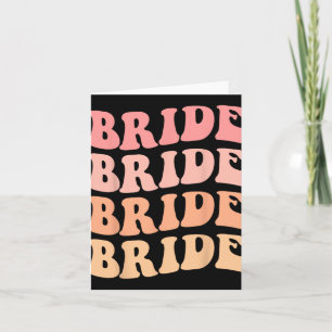 Tarjeta Novia Yo Sí Equipo Boda Retro Novia Bachelorette P