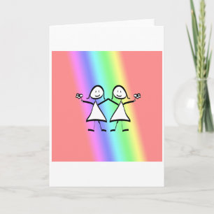 Tarjeta Novias de la lesbiana del orgullo del arco iris