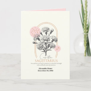 Tarjeta Noviembre a Diciembre Personalizado de las Flores 