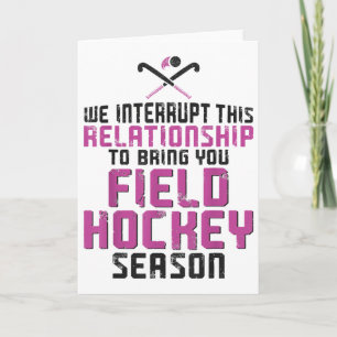 Tarjeta Novio de Hockey sobre Césped Interrumpimos Esta Re