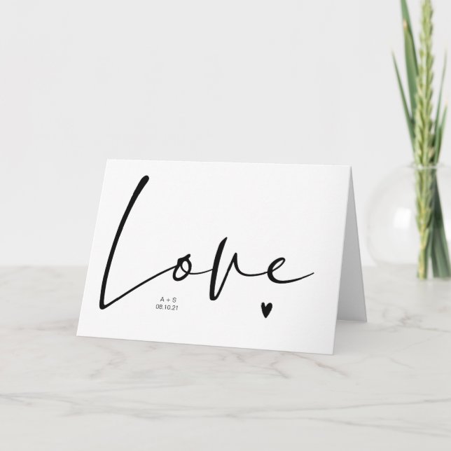 Tarjeta Novio del aniversario de amor Día de San Valentín (Anverso)