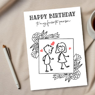 Tarjeta Novio Divertido De Cumpleaños Para Mi Persona Favo