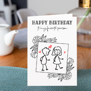 Tarjeta Novio Divertido De Cumpleaños Para Mi Persona Favo