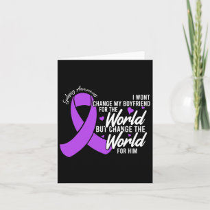 Tarjeta Novio Epilepsia Día de Conciencia Mes de Enfermeda