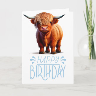 Tarjeta novio Highland Cow