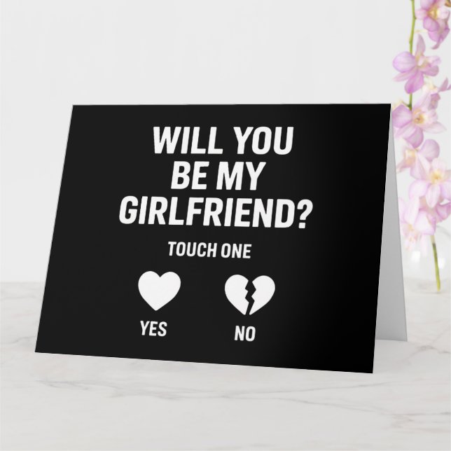 Tarjeta Novio le pregunta ¿Serás mi novia?  (Orquídea)