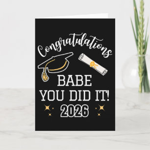 Tarjeta Novio Novia Esposo Esposa Día de Graduación 2