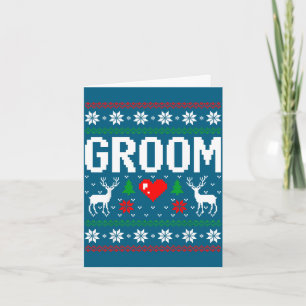 Tarjeta Novio novia prometida pareja casada navidad fea