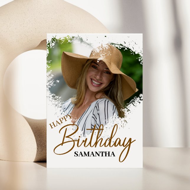 Tarjeta Novio simple | Novia Foto Cumpleaños (Personalize this photo birthday greeting card to create a special keepsake for your loved one!)