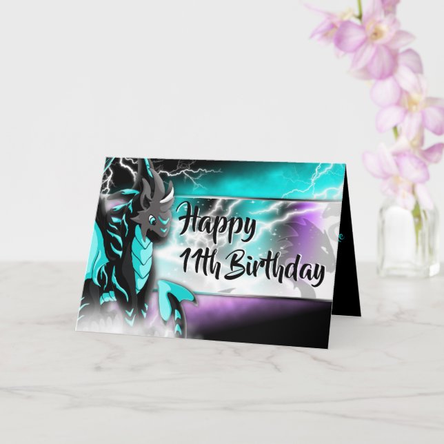 Tarjeta Novostorm Dragon cumpleaños (Orquídea)