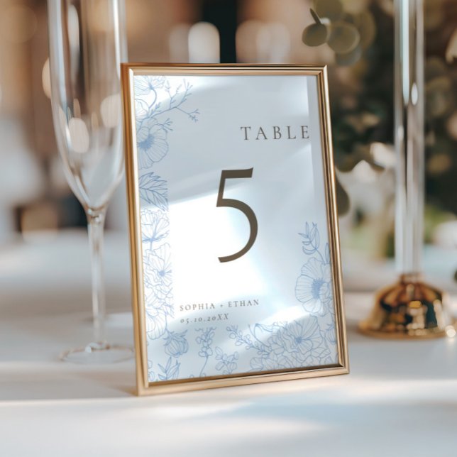 Tarjeta Nr de mesa azul franco de doble cara Art L (Subido por el creador)