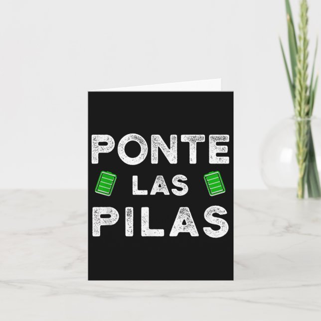 Tarjeta Nte Las Las Funny Spanish Saying Motivational  (Anverso)