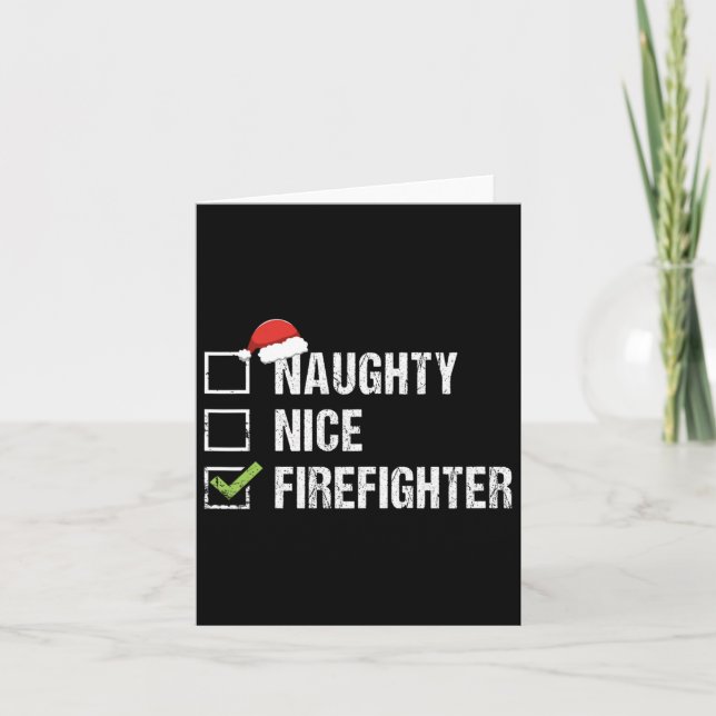 Tarjeta Ntraviesa bombero bombero de Santa Navidades G (Anverso)