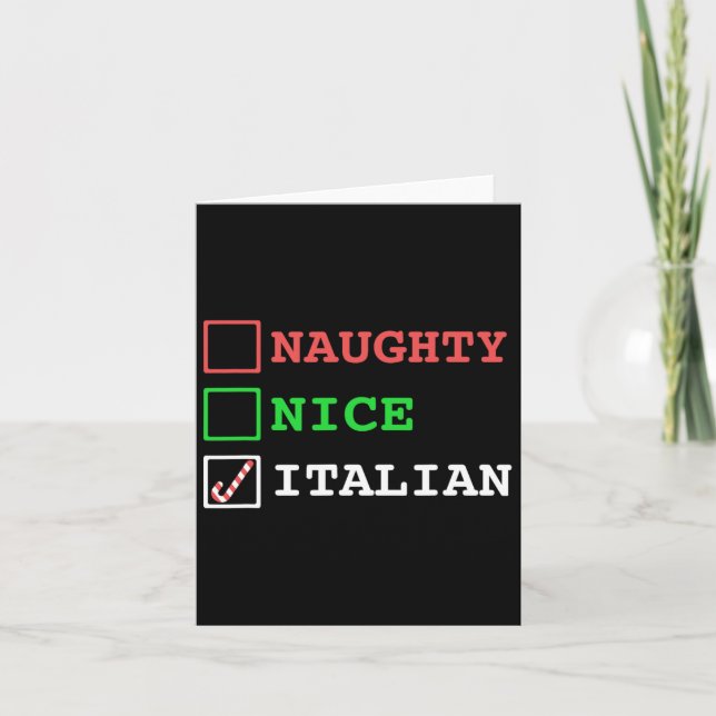Tarjeta Ntrina Niza Navidades graciosos de Navidad italian (Anverso)