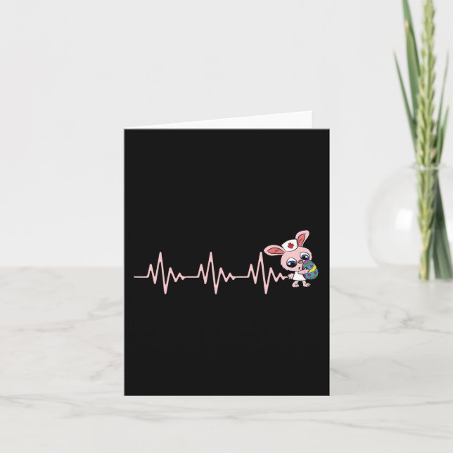 Tarjeta Nu Conejo de Caza de Huevos de Pascua Nurse (Anverso)