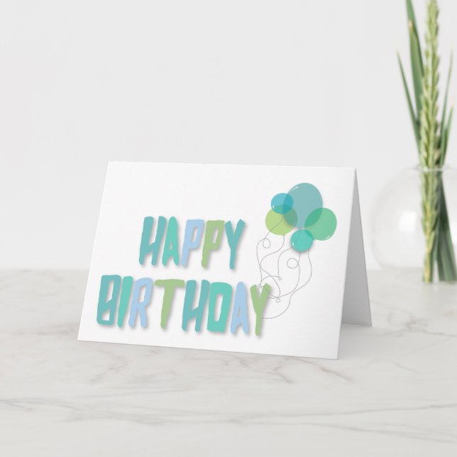 Tarjeta Nube de la palabra del feliz cumpleaños (Anverso)